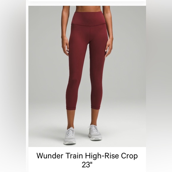 Lululemon Wunder Train High Rise Crop 23 Size 4 - Picture 2 of 6